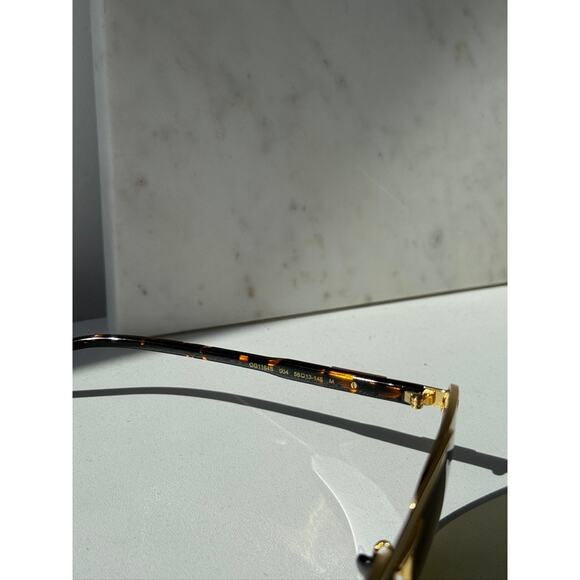 NEW Gucci GG1164S Squared Gold Aviator Unisex Sunglasses - Picture 8 of 10